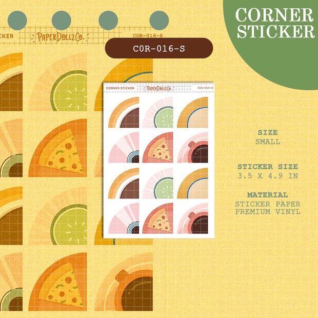 PaperDollzCo | Small Corner Stickers | cor-016-S