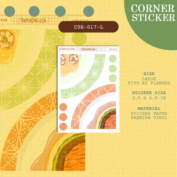 PaperDollzCo | Large Corner Stickers | cor-017-L