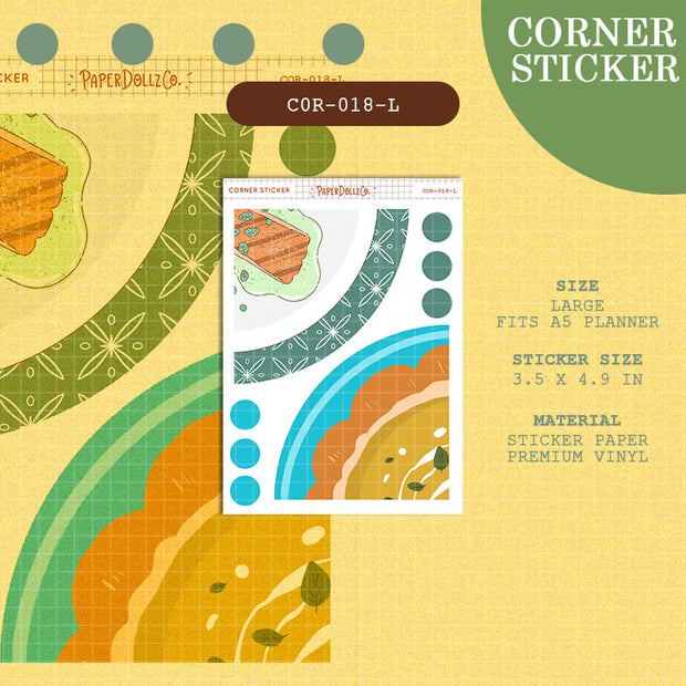 PaperDollzCo | Large Corner Stickers | cor-018-L