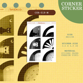 PaperDollzCo | Medium Corner Stickers | cor-018-M