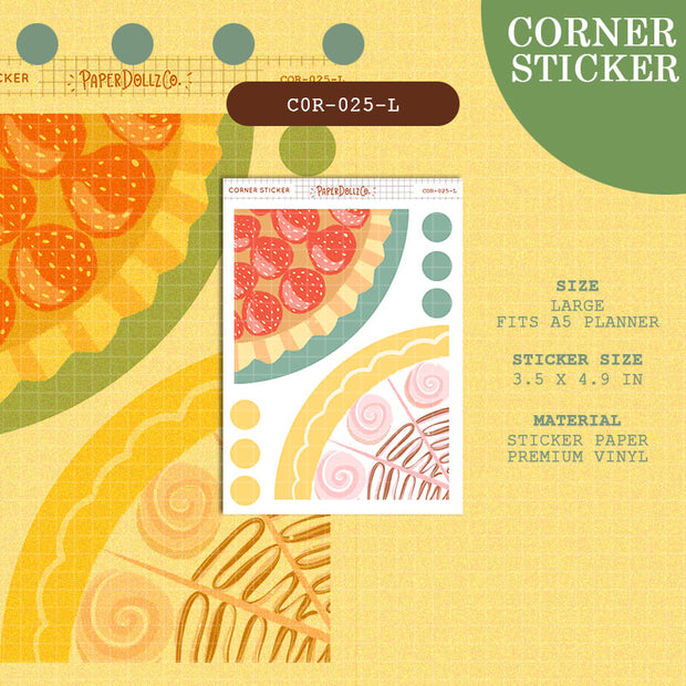 PaperDollzCo | Large Corner Stickers | cor-025-L