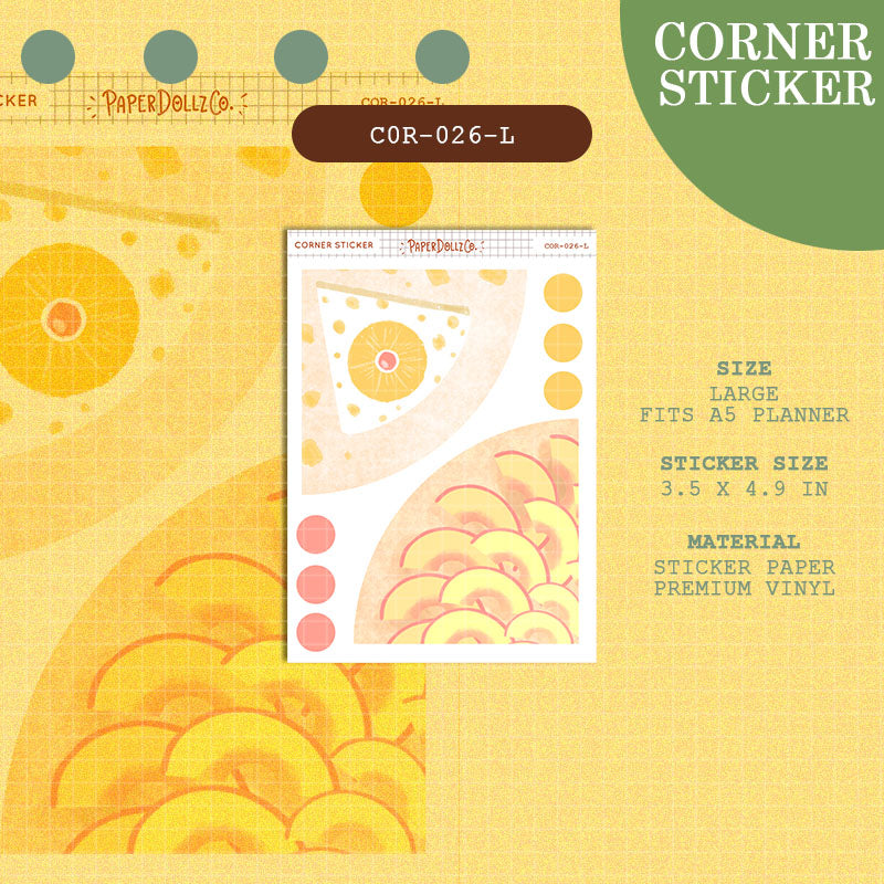 PaperDollzCo | Large Corner Stickers | cor-026-L