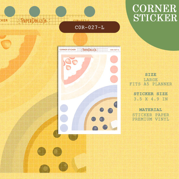 PaperDollzCo | Large Corner Stickers | cor-027-L