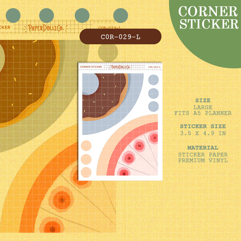 PaperDollzCo | Large Corner Stickers | cor-029-L