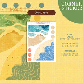 PaperDollzCo | Large Corner Stickers | cor-031-L