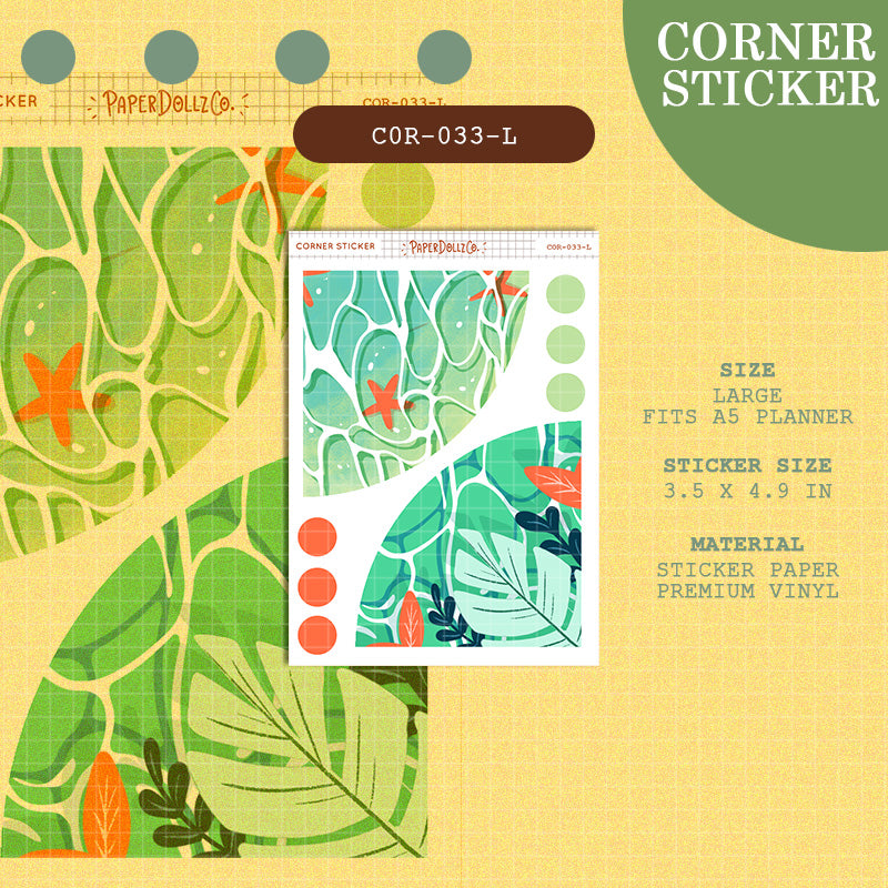 PaperDollzCo | Large Corner Stickers | cor-033-L