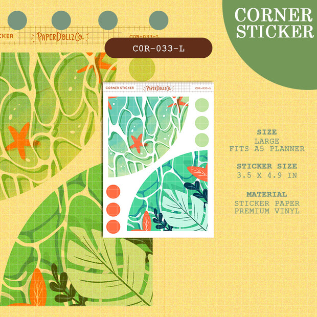 PaperDollzCo | Large Corner Stickers | cor-033-L