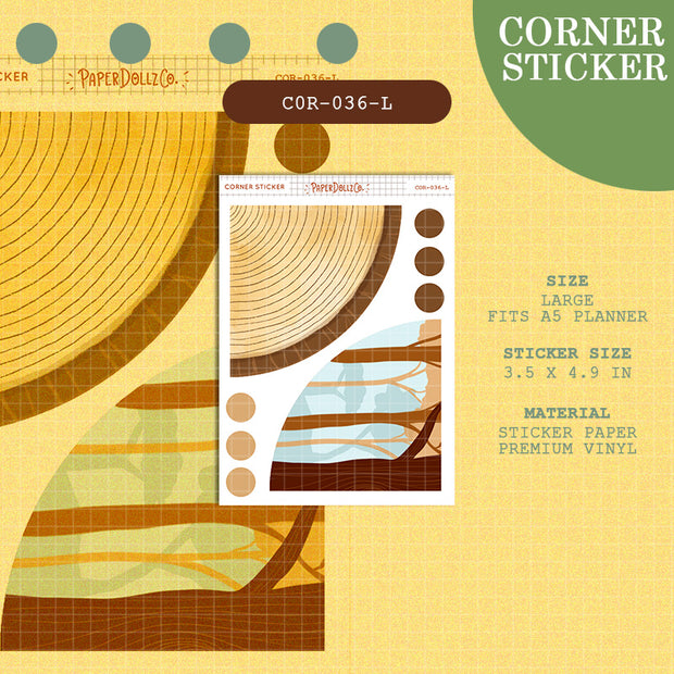 PaperDollzCo | Large Corner Stickers | cor-036-L