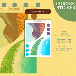 PaperDollzCo | Large Corner Stickers | cor-038-L