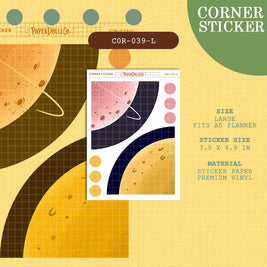 PaperDollzCo | Large Corner Stickers | cor-039-L