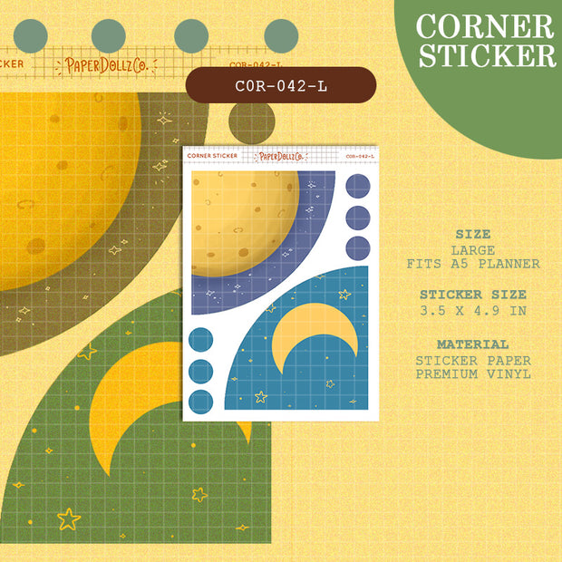 PaperDollzCo | Large Corner Stickers | cor-042-L