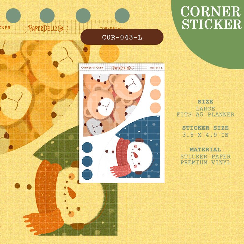 PaperDollzCo | Large Corner Stickers | cor-043-L