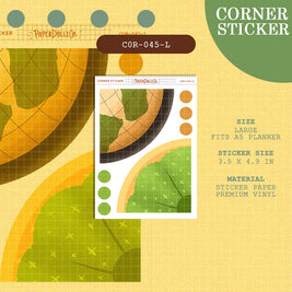 PaperDollzCo | Large Corner Stickers | cor-045-L