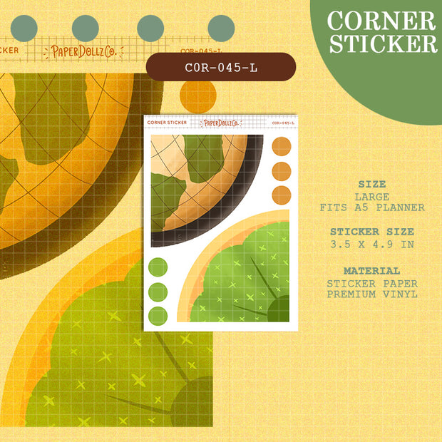 PaperDollzCo | Large Corner Stickers | cor-045-L