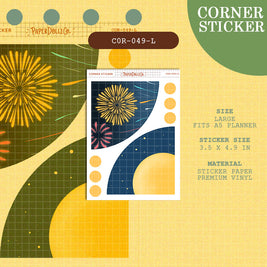 PaperDollzCo | Large Corner Stickers | cor-049-L