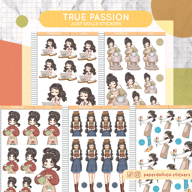 Book Shop | True Passion | Just Dolls Stickers | J382