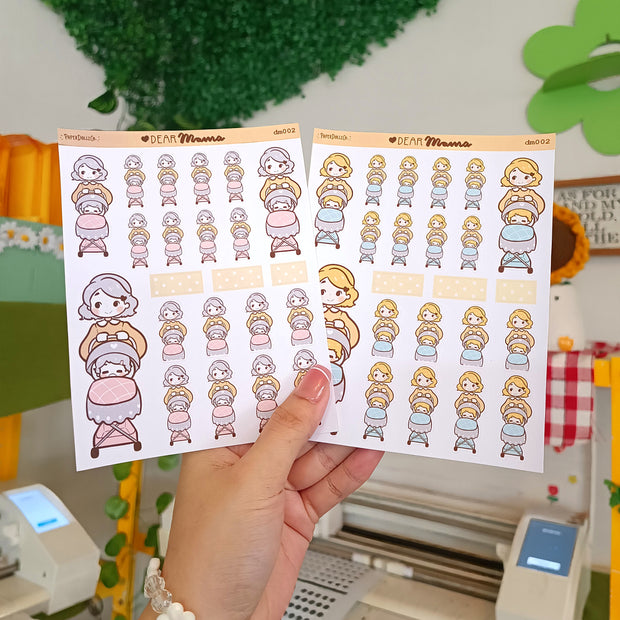 Stroll with baby | Dear Mama | PaperdollzCo | dm002b | dm002g