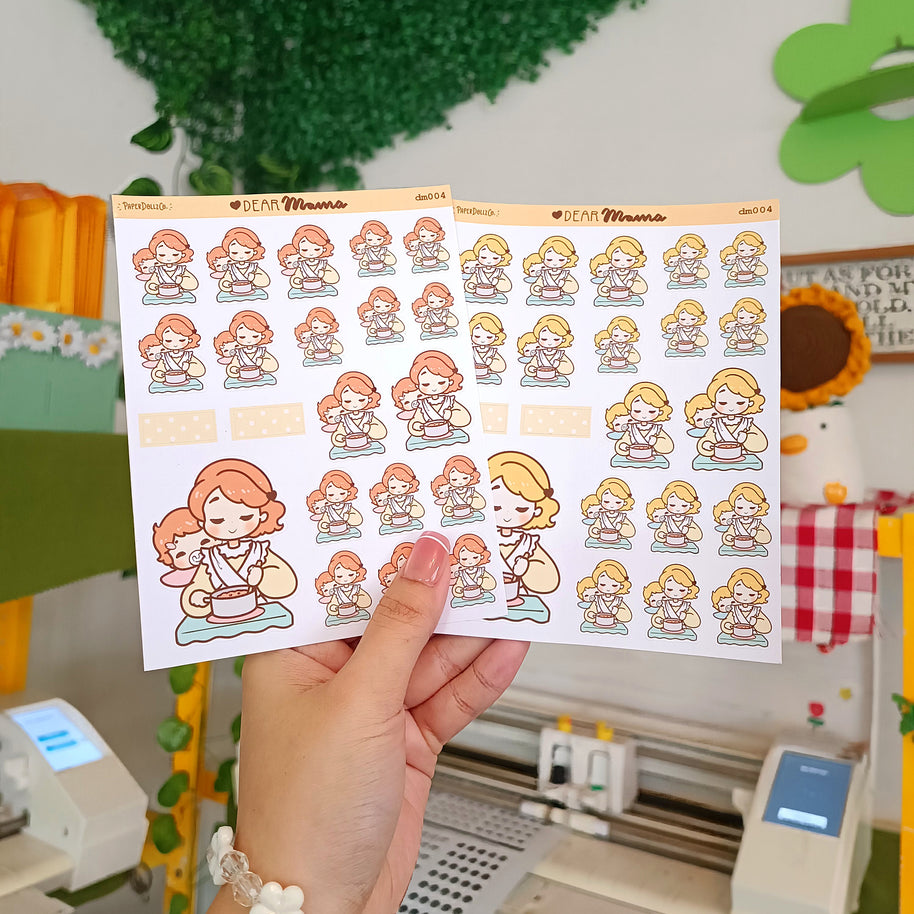 Cook with baby | Dear Mama | PaperdollzCo | dm004b | dm004g