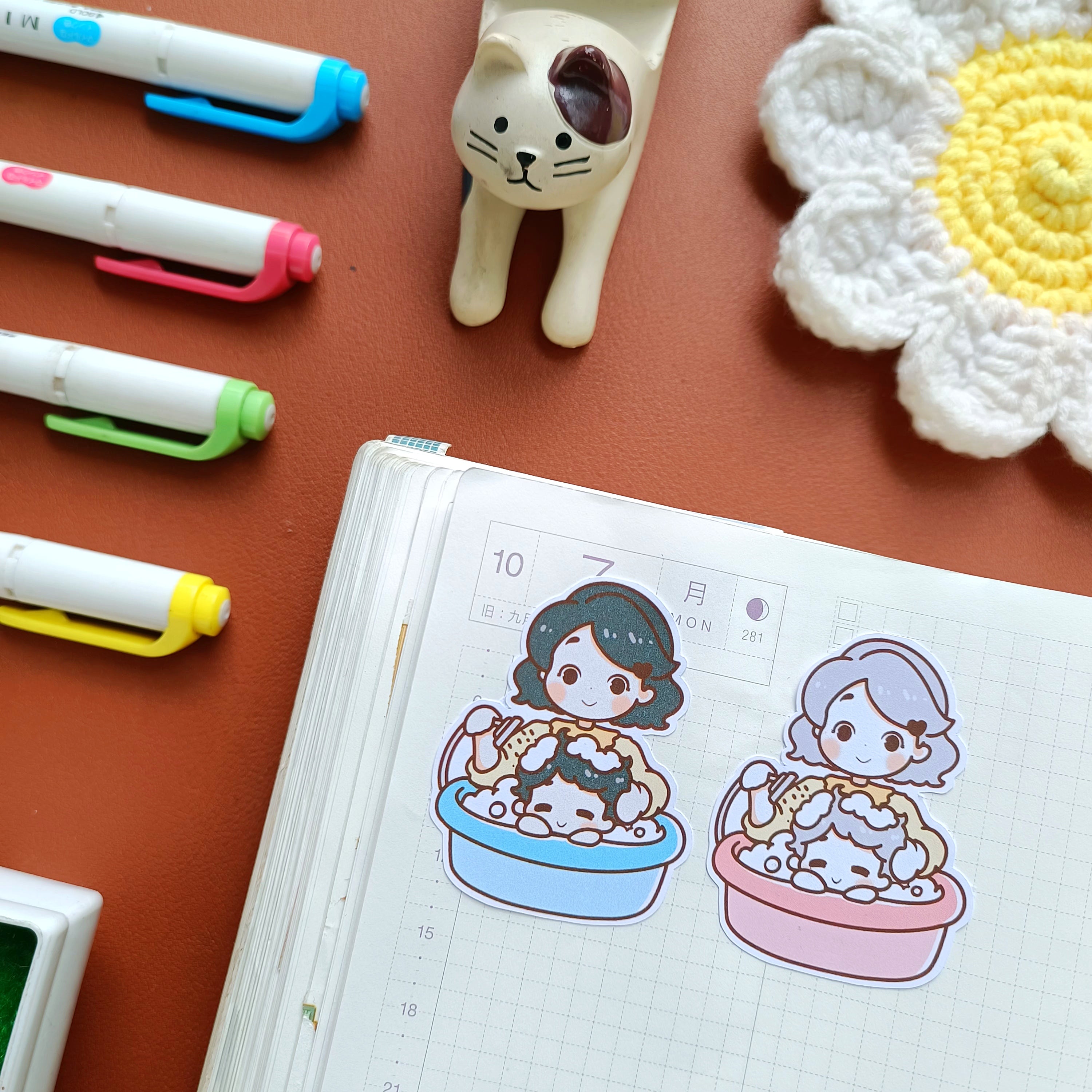 Give the Baby a Bath | Dear Mama | PaperdollzCo | dm005b | dm005g