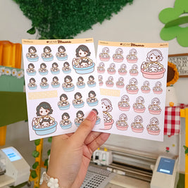 Give the Baby a Bath | Dear Mama | PaperdollzCo | dm005b | dm005g