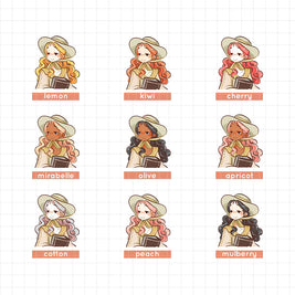 Ethel | Victorian Muses | Hobonichi A6 Daily Sticker Kit - a095