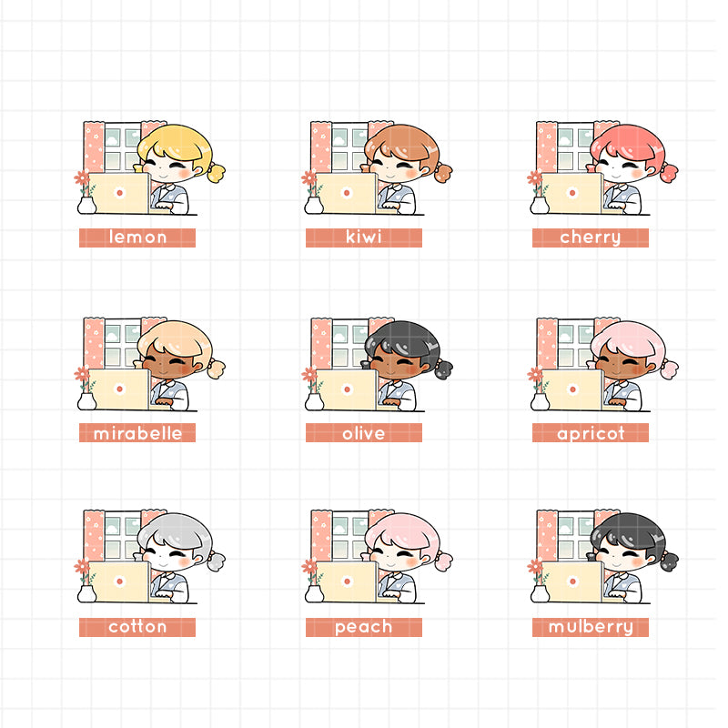 Spring Work | PaperDollzCo | Activity Stickers | f143