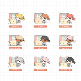 Spring Work | PaperDollzCo | Activity Stickers | f143