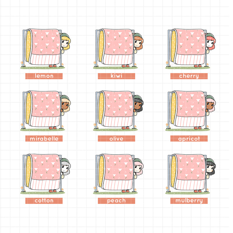 Spring Laundry | PaperDollzCo | Activity Stickers | f144