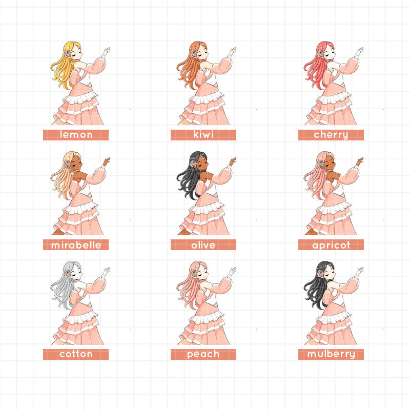 Salsa | Cloud Dancer | Just Dolls Stickers | J478