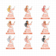 Salsa | Cloud Dancer | Just Dolls Stickers | J478