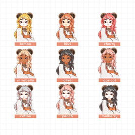 Bear | Fluffy Tails | Just Dolls Stickers | J431