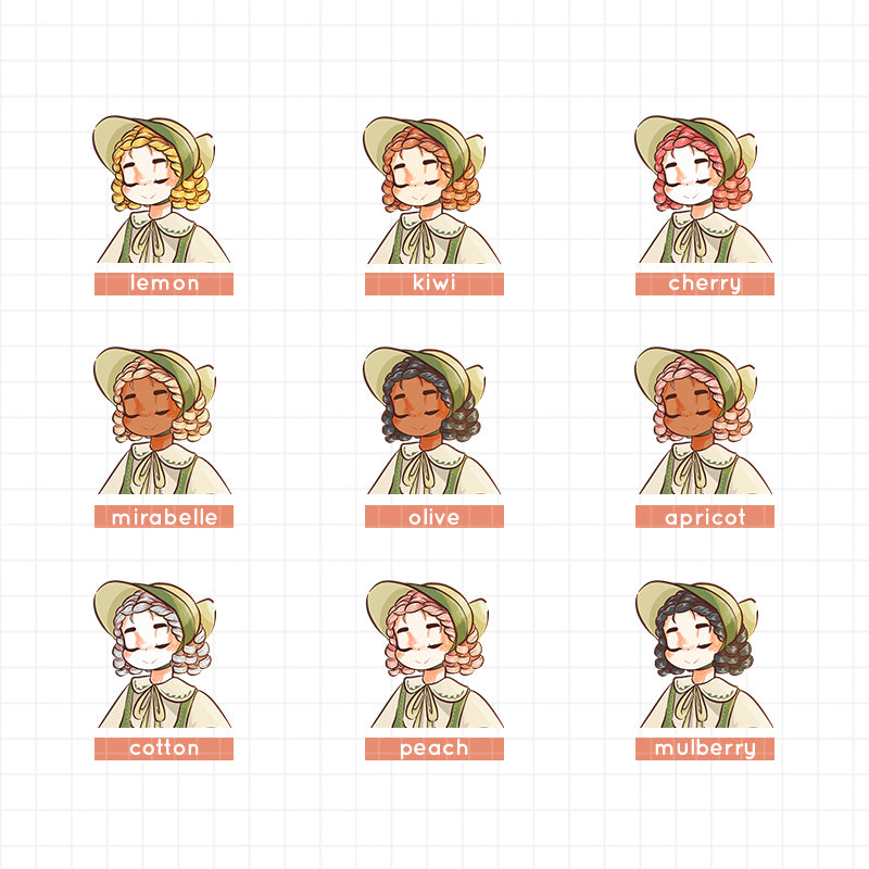 Beryl | Victorian Muses | Hobonichi A6 Daily Sticker Kit - a094