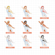 Ice Skating | Cloud Dancer | Just Dolls Stickers | J480