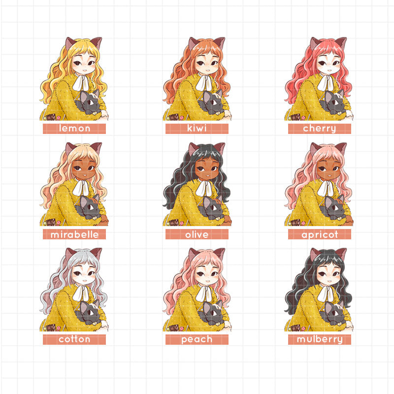 Cat | Fluffy Tails | Just Dolls Stickers | J434