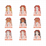 Bow | Winter Solstice | Hobonichi A6 Daily Sticker Kit - a074