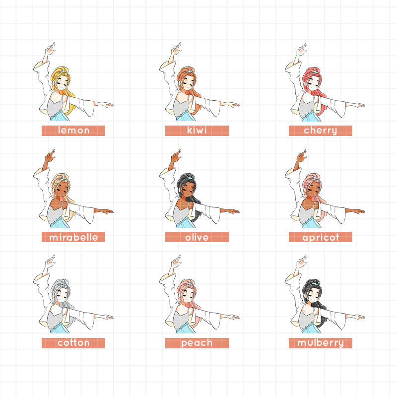 Cloud Dancer | PaperDollzCo | Sticker Book | CB075