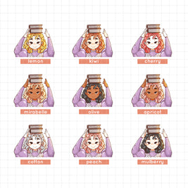 Florence | Victorian Muses | Hobonichi A6 Daily Sticker Kit - a096