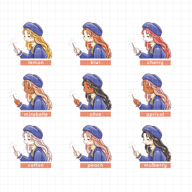 Champagne | Winter Solstice | Just Dolls Stickers | J445