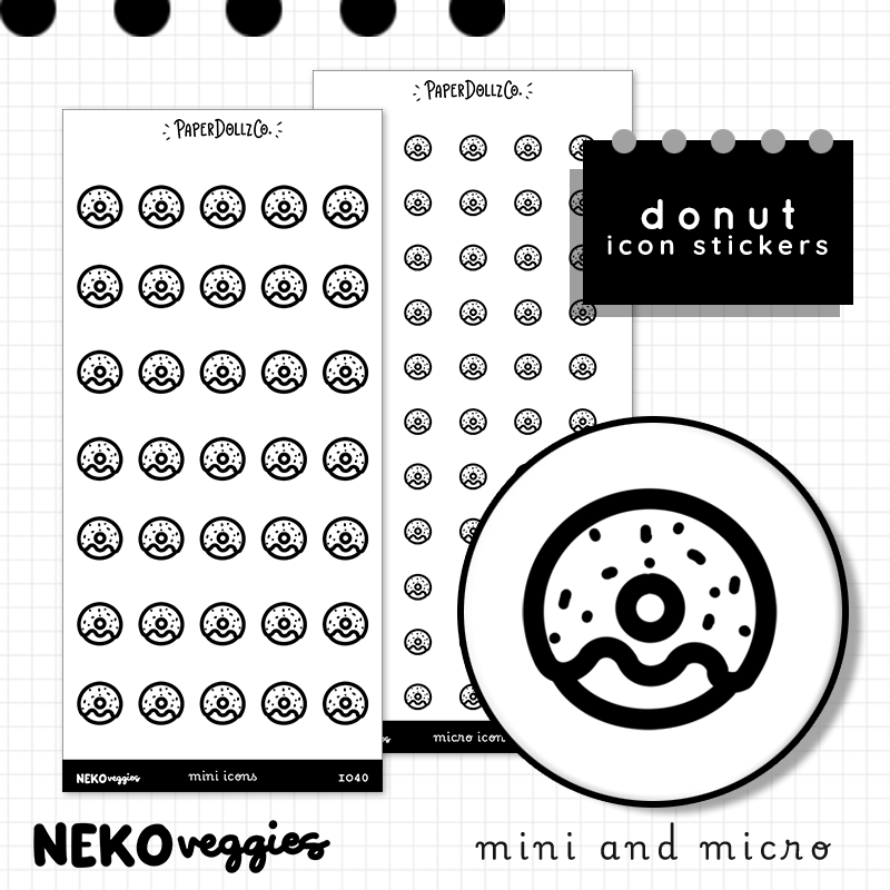 Donut | PaperDollzCo | Icon Sticker | i040
