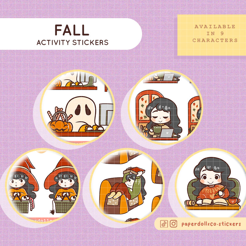Autumn Planning | PaperDollzCo | Activity Stickers | f137