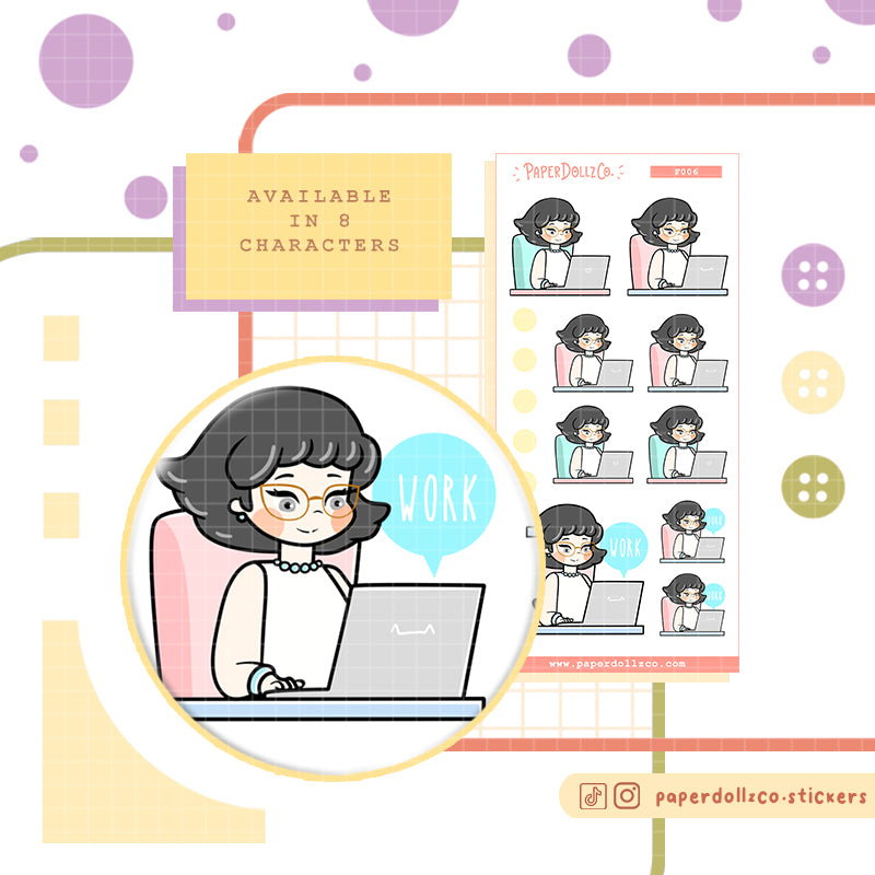 Work | Activity Stickers | f006