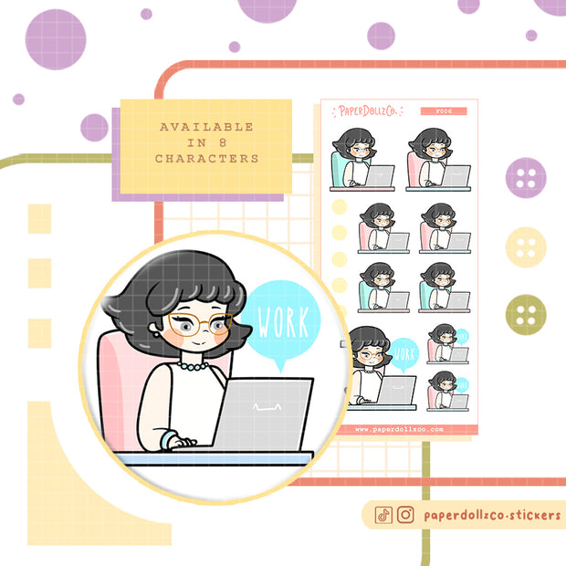 Work | Activity Stickers | f006