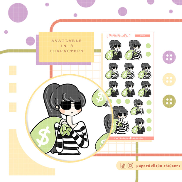 Bank Deposit | Activity Stickers | f008