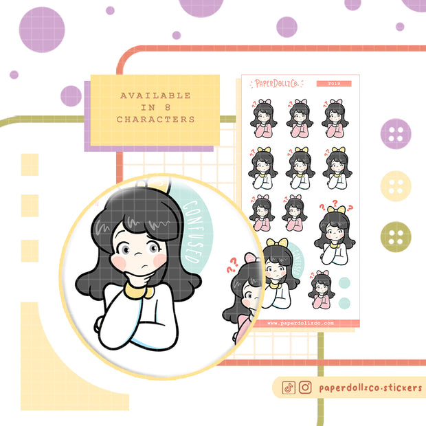 Confused | Activity Stickers | f019