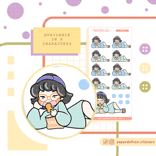 Chips and Chill | Activity Stickers | f035