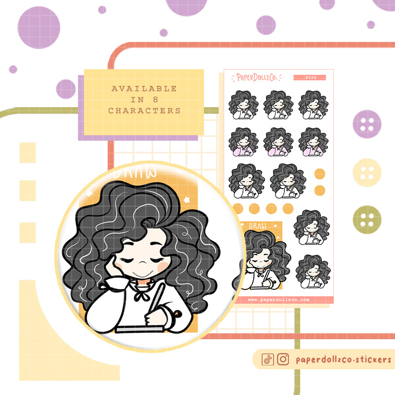 Drawing | PaperDollzCo | Activity Stickers | f050