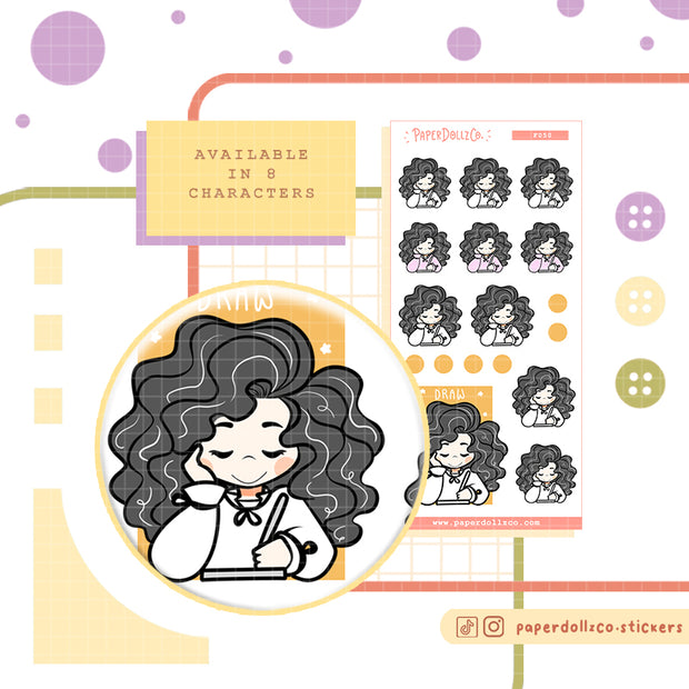 Drawing | PaperDollzCo | Activity Stickers | f050