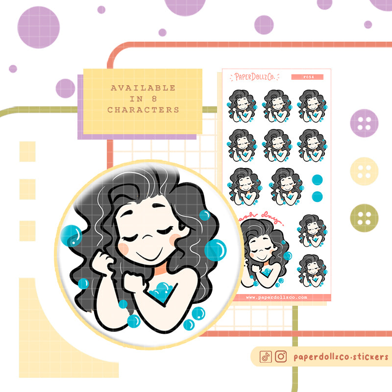 Wash Day | Activity Stickers | f054