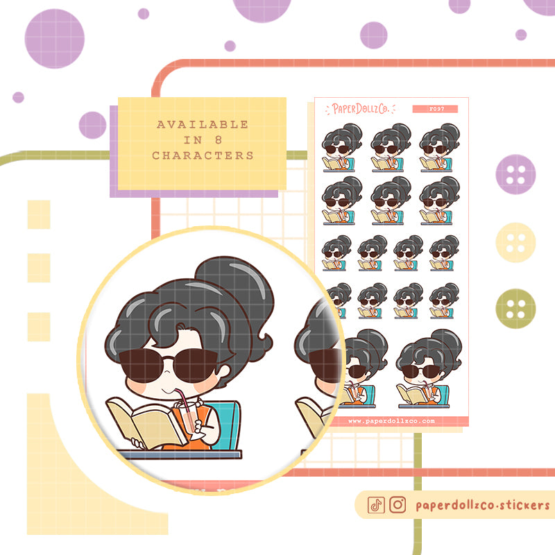 Free Time | Lady Boss | Activity Stickers | f097