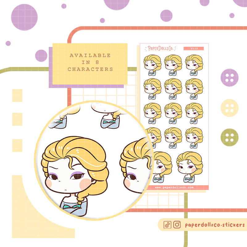 Confused Princess | Feelings | Activity Stickers | f112